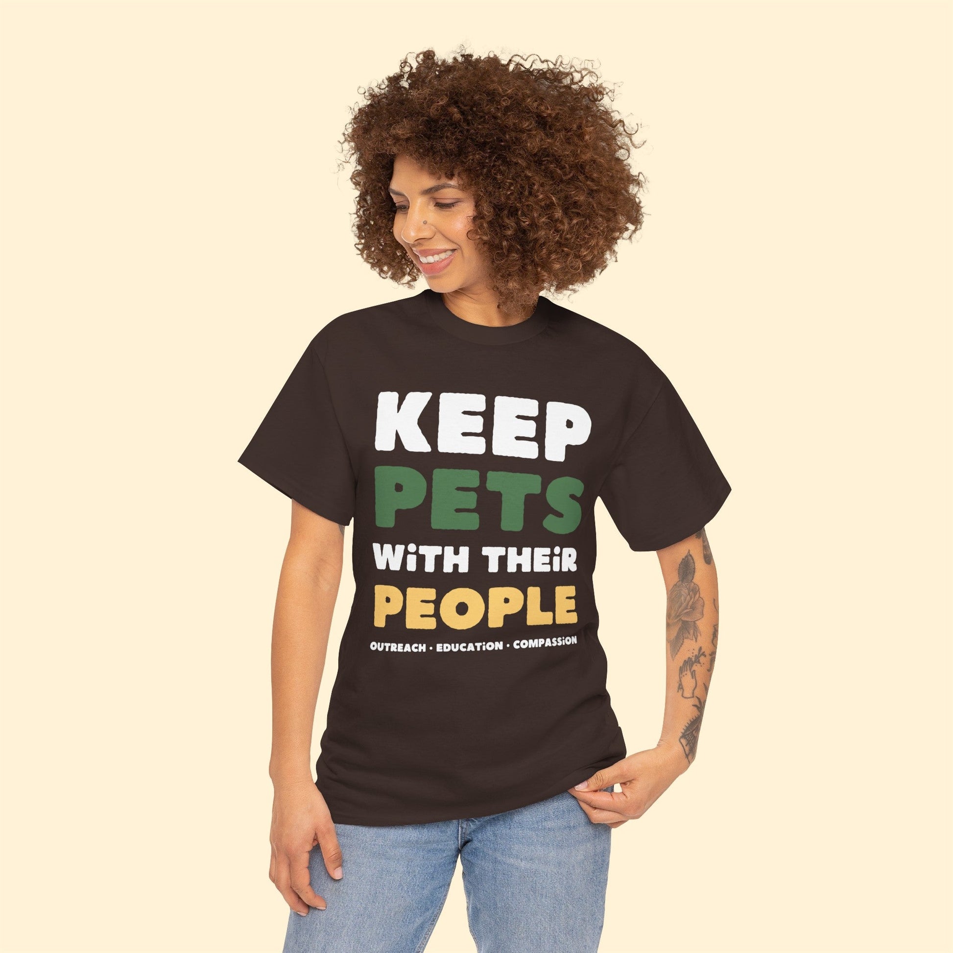 Keep Pets With Their People | Text Tee - Detezi Designs-29355853099560631655