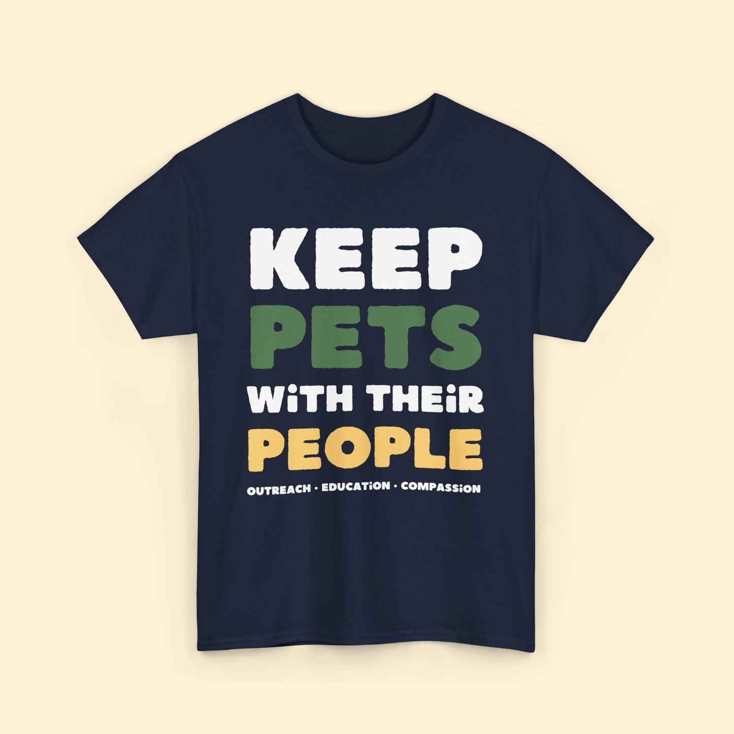 Keep Pets With Their People | Text Tee - Detezi Designs-76818515699333780331