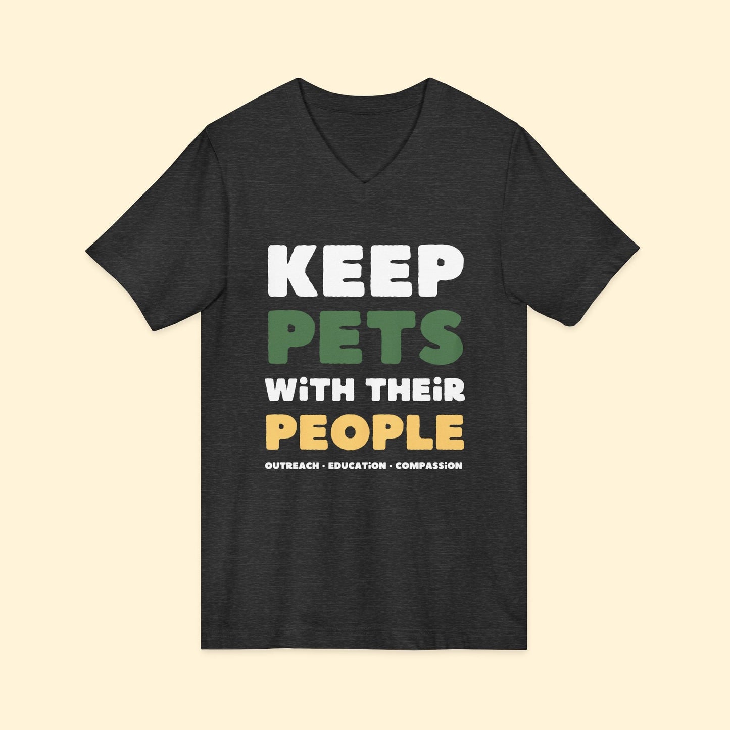 Keep Pets With Their People | Unisex V - Neck Tee - Detezi Designs - 82189659949116566090