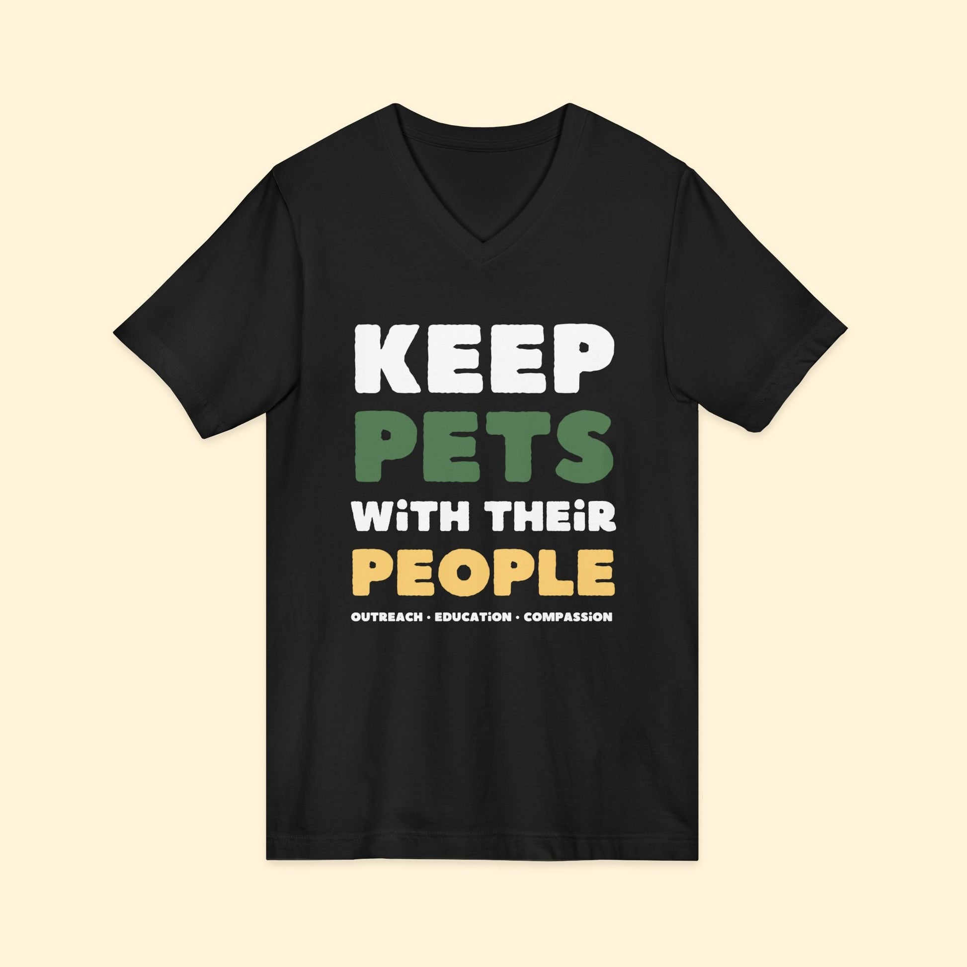 Keep Pets With Their People | Unisex V - Neck Tee - Detezi Designs - 89852158809463948725