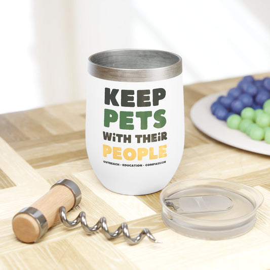 Keep Pets With Their People | Wine Tumbler - Detezi Designs - 33484909235485345297