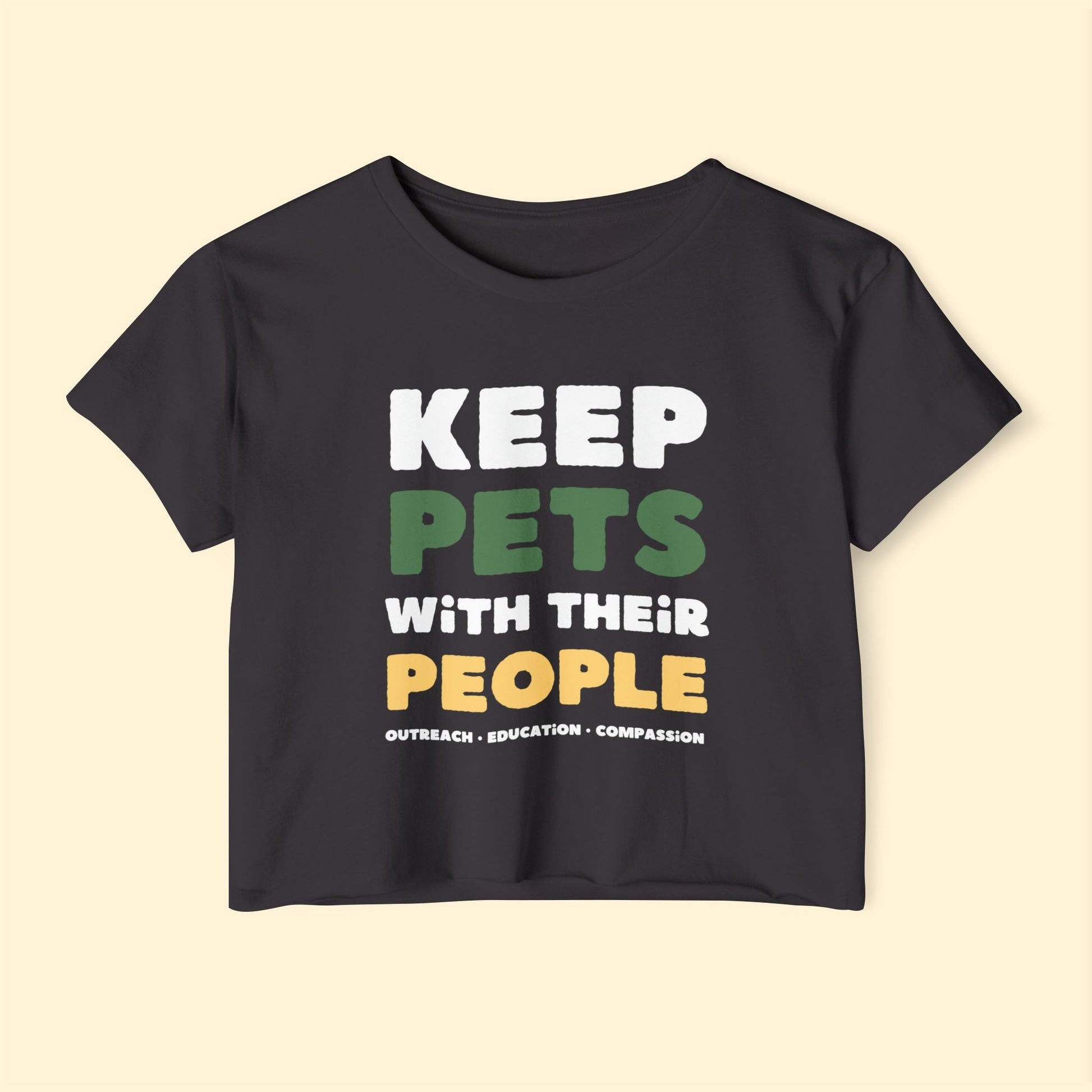 Keep Pets With Their People | Women's Festival Crop Top - Detezi Designs - 10713157588539386377