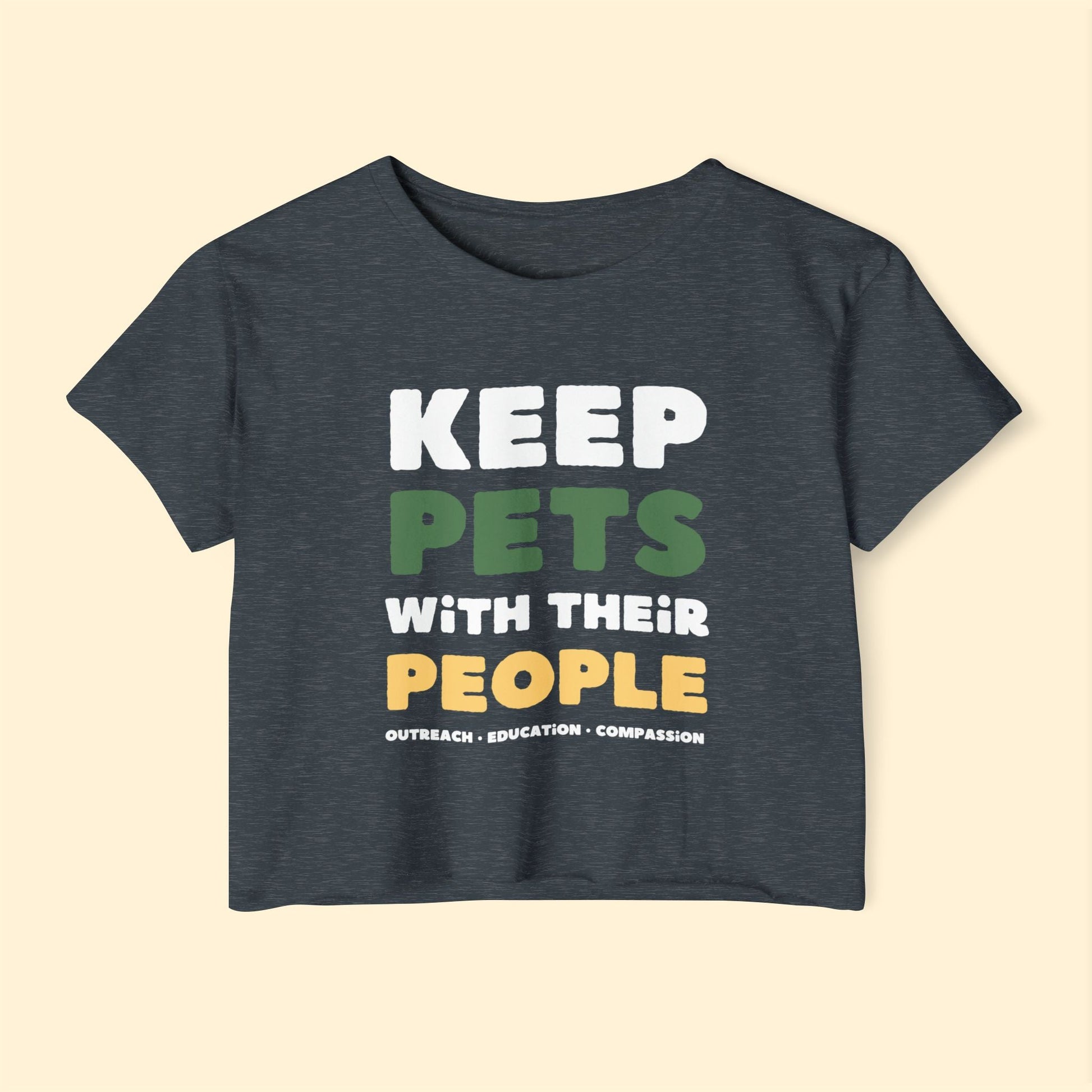 Keep Pets With Their People | Women's Festival Crop Top - Detezi Designs - 13470182480053514886