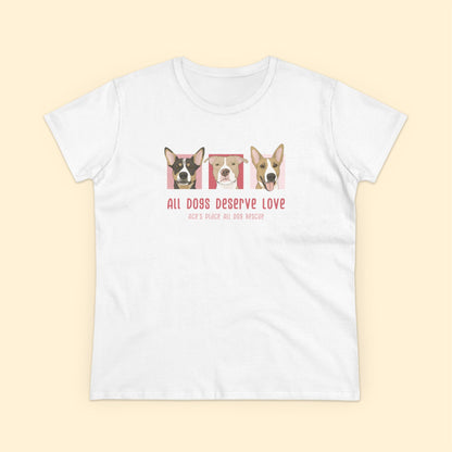 Ladies' Cut Crewneck Tee | FUNDRAISER | Ace's Place All Dog Rescue - Detezi Designs-22646427631867694166