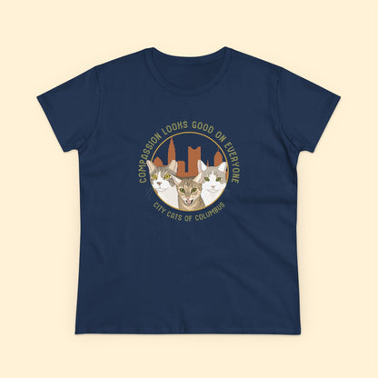 Ladies' Cut Crewneck Tee | FUNDRAISER | City Cats of Columbus - Detezi Designs-11775824287516749484