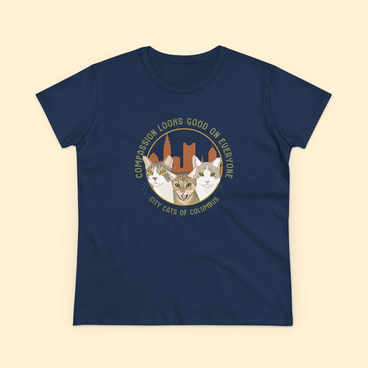 Ladies' Cut Crewneck Tee | FUNDRAISER | City Cats of Columbus - Detezi Designs-11775824287516749484