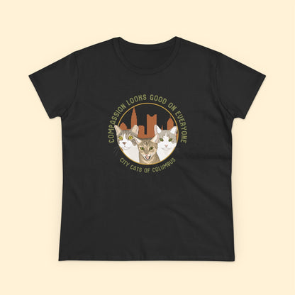Ladies' Cut Crewneck Tee | FUNDRAISER | City Cats of Columbus - Detezi Designs-19146098138135524475