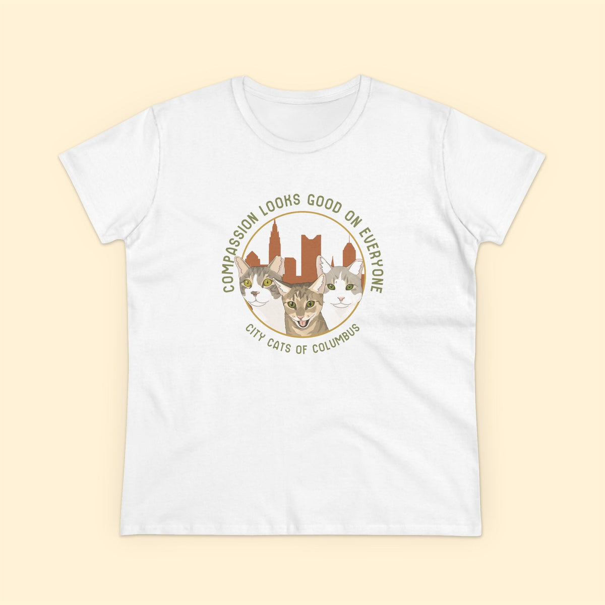 Ladies' Cut Crewneck Tee | FUNDRAISER | City Cats of Columbus - Detezi Designs-20201498311949122622