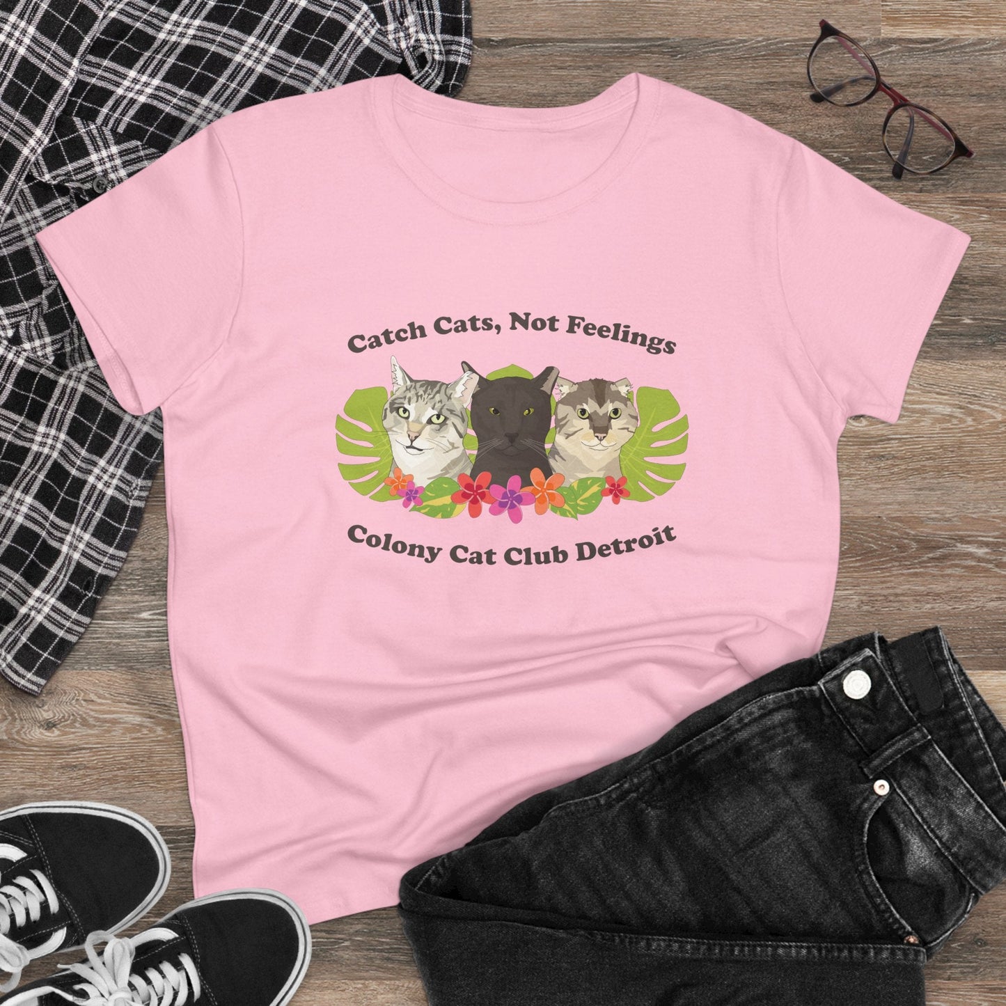 Ladies' Cut Crewneck Tee | FUNDRAISER | Colony Cat Club - Detezi Designs - 23517423479095609425