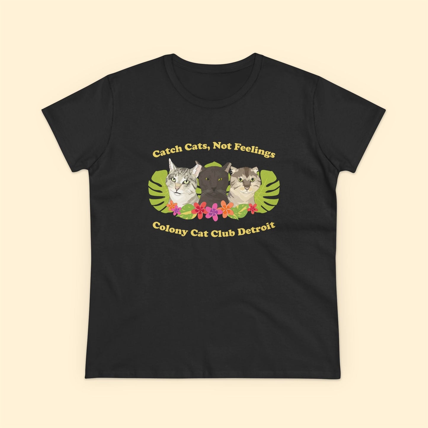 Ladies' Cut Crewneck Tee | FUNDRAISER | Colony Cat Club - Detezi Designs - 85909853454607334013
