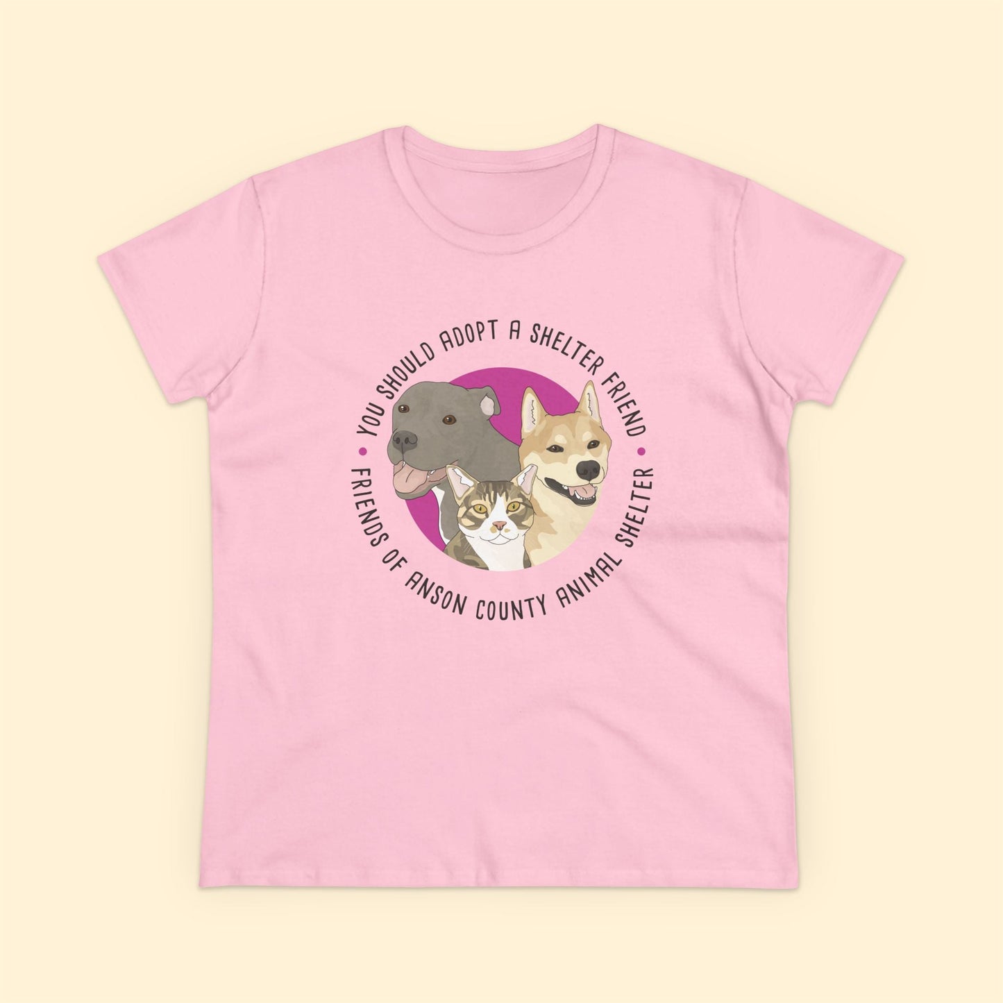 Ladies' Cut Crewneck Tee | FUNDRAISER | Friends of Anson County Animal Shelter - Detezi Designs - 10291023649039546713
