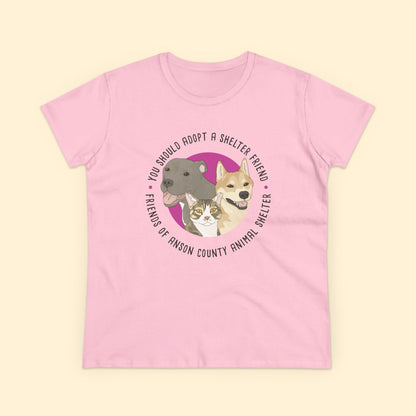 Ladies' Cut Crewneck Tee | FUNDRAISER | Friends of Anson County Animal Shelter - Detezi Designs - 10291023649039546713