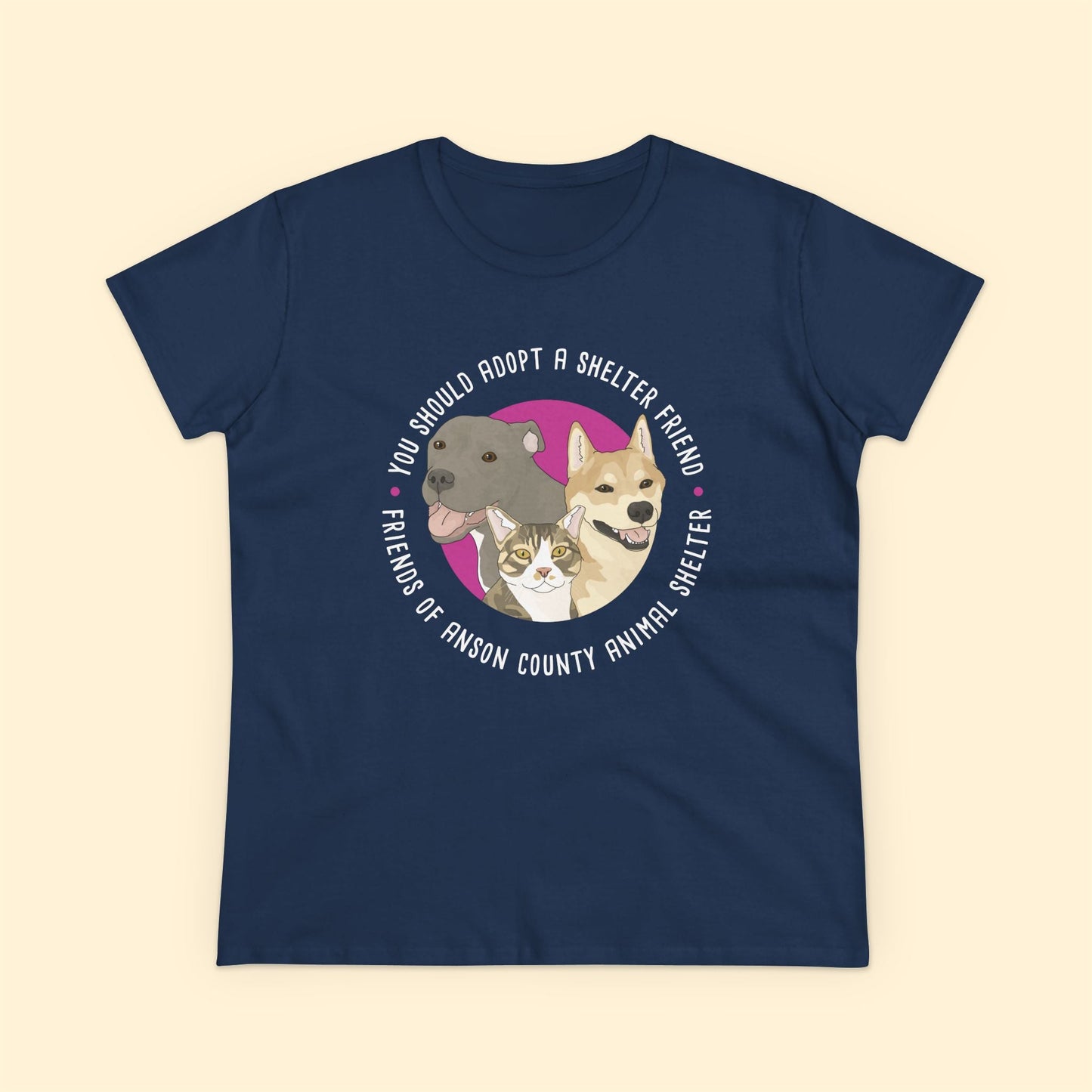 Ladies' Cut Crewneck Tee | FUNDRAISER | Friends of Anson County Animal Shelter - Detezi Designs - 20018688310512978861