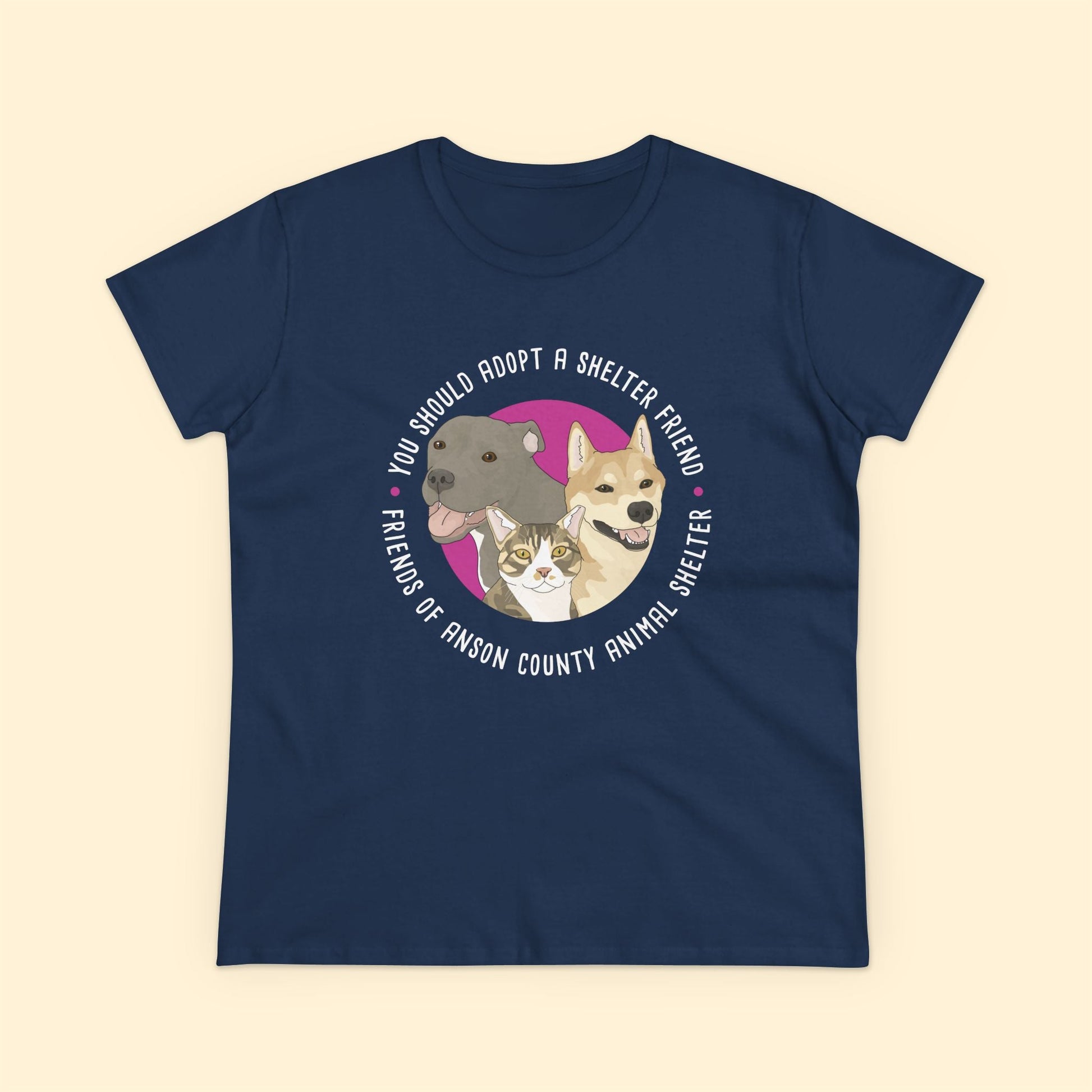 Ladies' Cut Crewneck Tee | FUNDRAISER | Friends of Anson County Animal Shelter - Detezi Designs - 20018688310512978861
