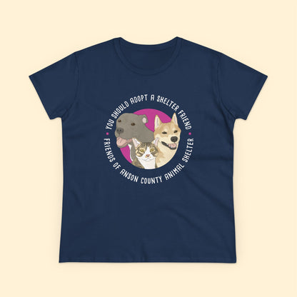 Ladies' Cut Crewneck Tee | FUNDRAISER | Friends of Anson County Animal Shelter - Detezi Designs - 20018688310512978861