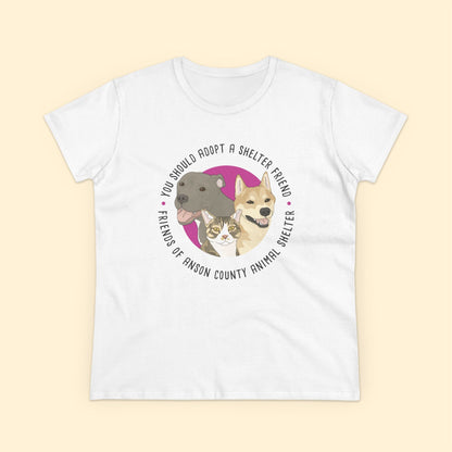 Ladies' Cut Crewneck Tee | FUNDRAISER | Friends of Anson County Animal Shelter - Detezi Designs - 27622358405444106055