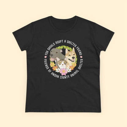 Ladies' Cut Crewneck Tee | FUNDRAISER | Friends of Anson County Animal Shelter | Spring - Detezi Designs - 23079255049991261409