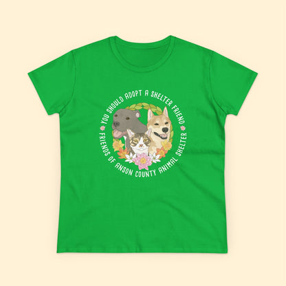 Ladies' Cut Crewneck Tee | FUNDRAISER | Friends of Anson County Animal Shelter | Spring - Detezi Designs - 32517632499766175479
