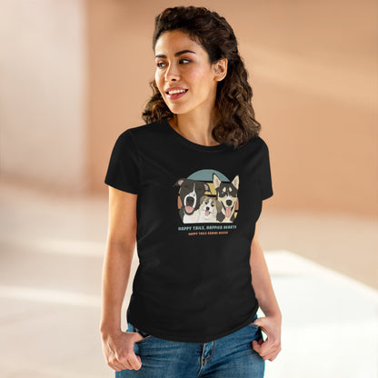 Ladies' Cut Crewneck Tee | FUNDRAISER | Happy Tails Canine Rescue - Detezi Designs-16037783238408991035