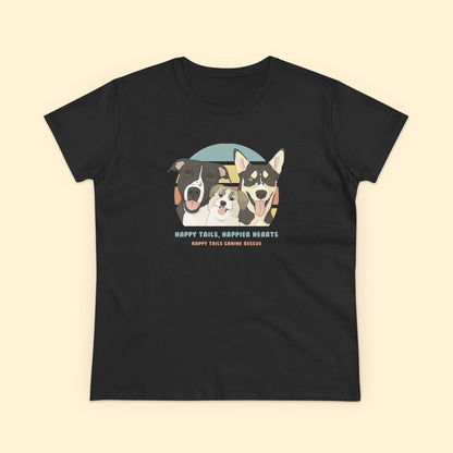 Ladies' Cut Crewneck Tee | FUNDRAISER | Happy Tails Canine Rescue - Detezi Designs-81105380249811442914