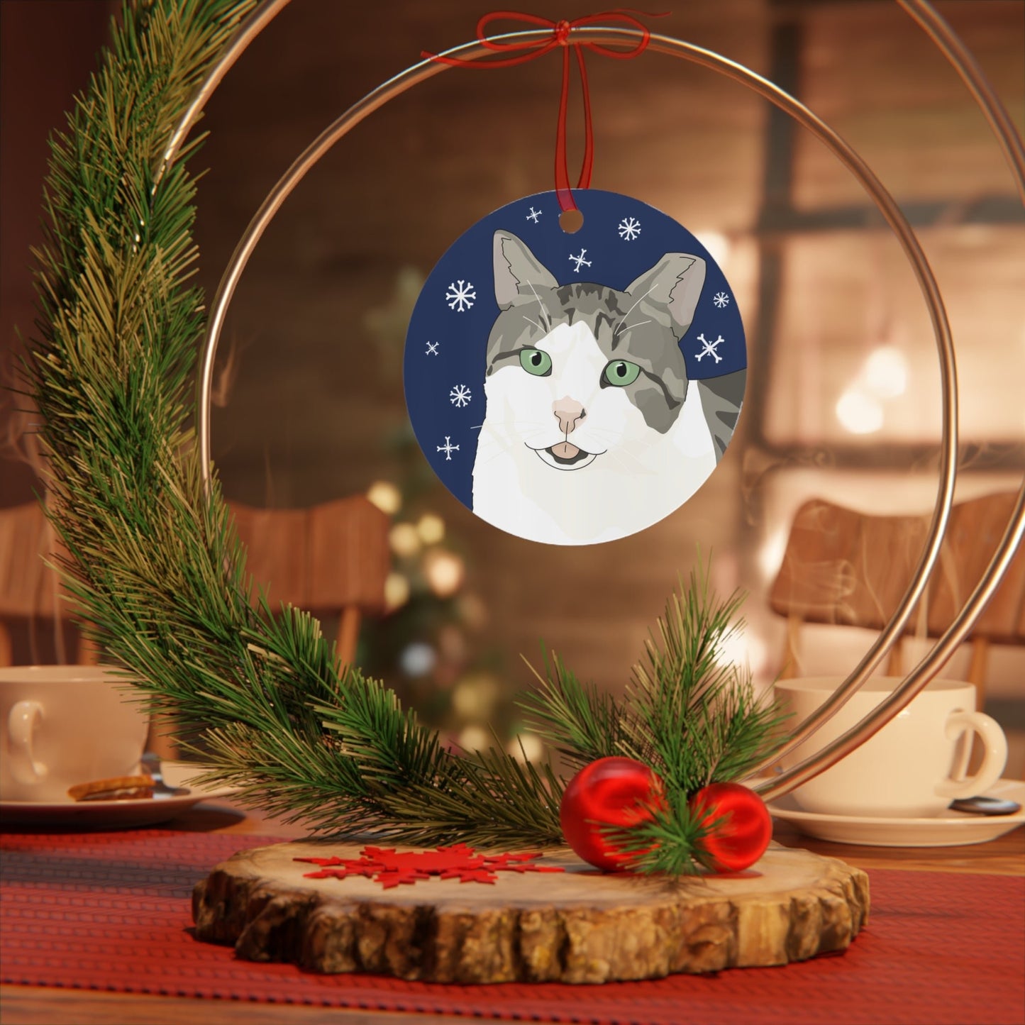 Lawrence | FUNDRAISER for Bronx Community Cats | 2024 Holiday Ornament - Detezi Designs - 73993092799853996283