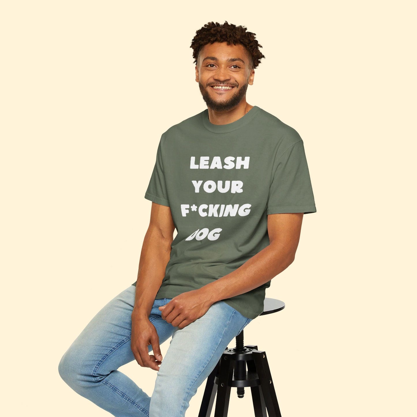 Leash Your F*cking Dog | Comfort Colors Unisex T-shirt - Detezi Designs - 18463604415313644010