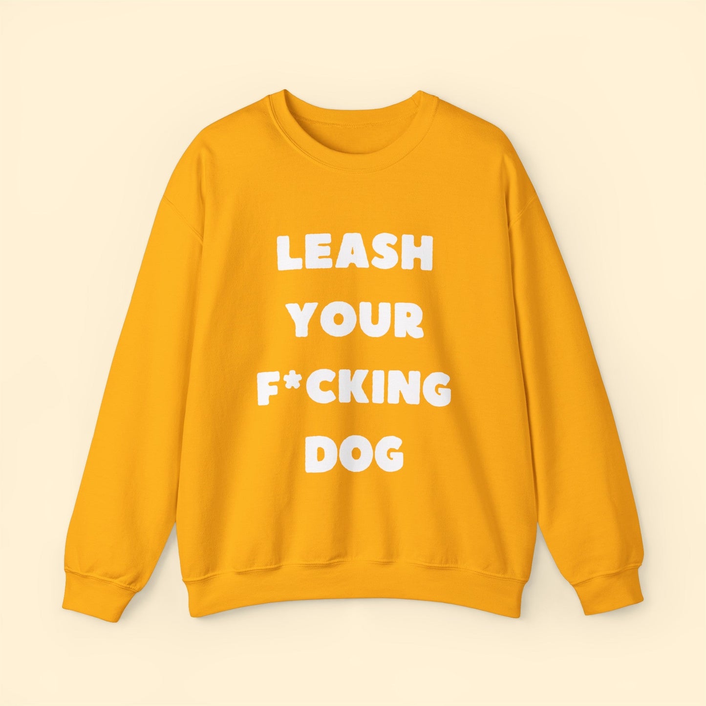 Leash Your F*cking Dog | Crewneck Sweatshirt - Detezi Designs-14038531967662140634