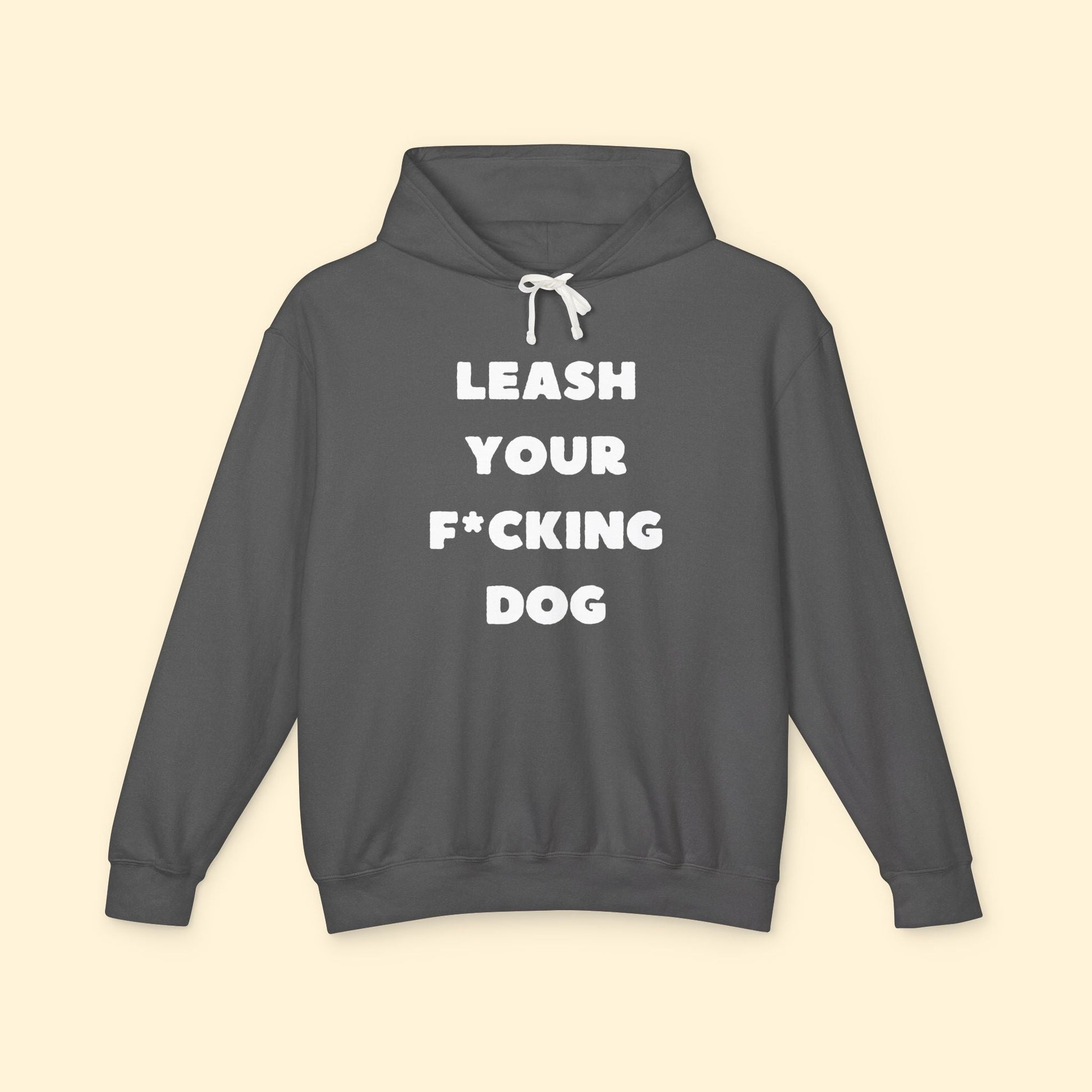 Leash Your F*cking Dog | Lightweight Comfort Colors Hooded Sweatshirt - Detezi Designs - 11568593852728350129