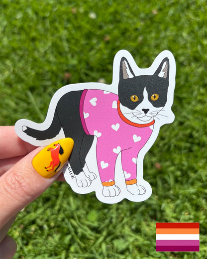 Lesbian Kitten | Vinyl Sticker - Detezi Designs-