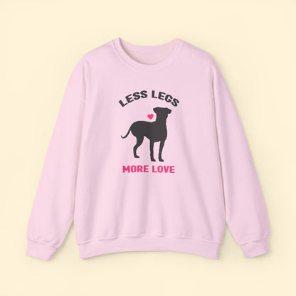 Less Legs, More Love | Crewneck Sweatshirt - Detezi Designs - 33493919326024007356