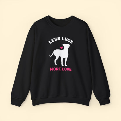 Less Legs, More Love | Crewneck Sweatshirt - Detezi Designs - 87423513126842534894