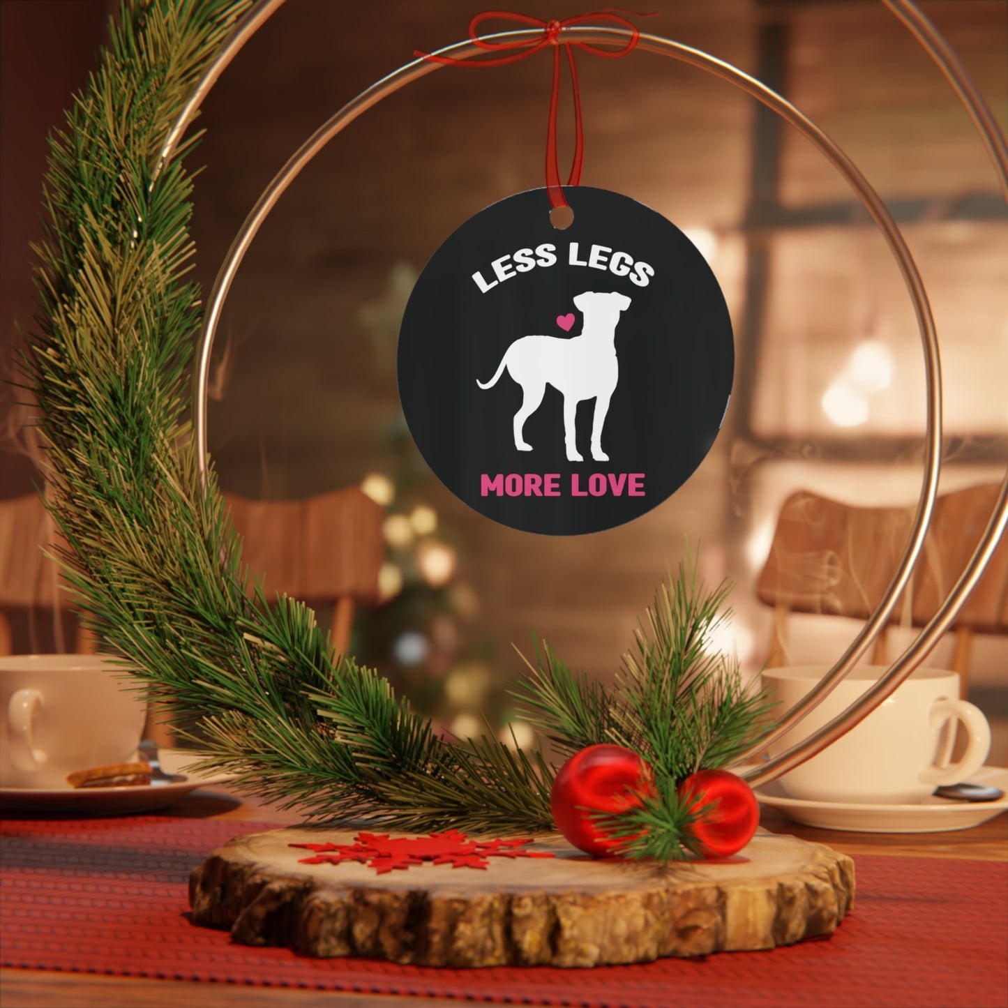 Less Legs, More Love | Holiday Ornament - Detezi Designs - 10842551480498222956