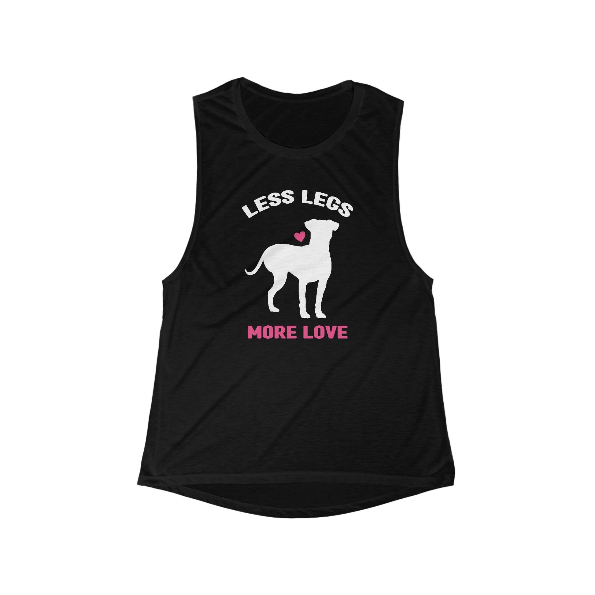 Less Legs, More Love | Women's Flowy Scoop Muscle Tank - Detezi Designs-26626063225912119474