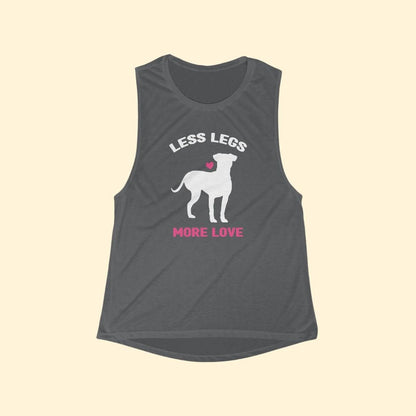 Less Legs, More Love | Women's Flowy Scoop Muscle Tank - Detezi Designs-63622571189600385413