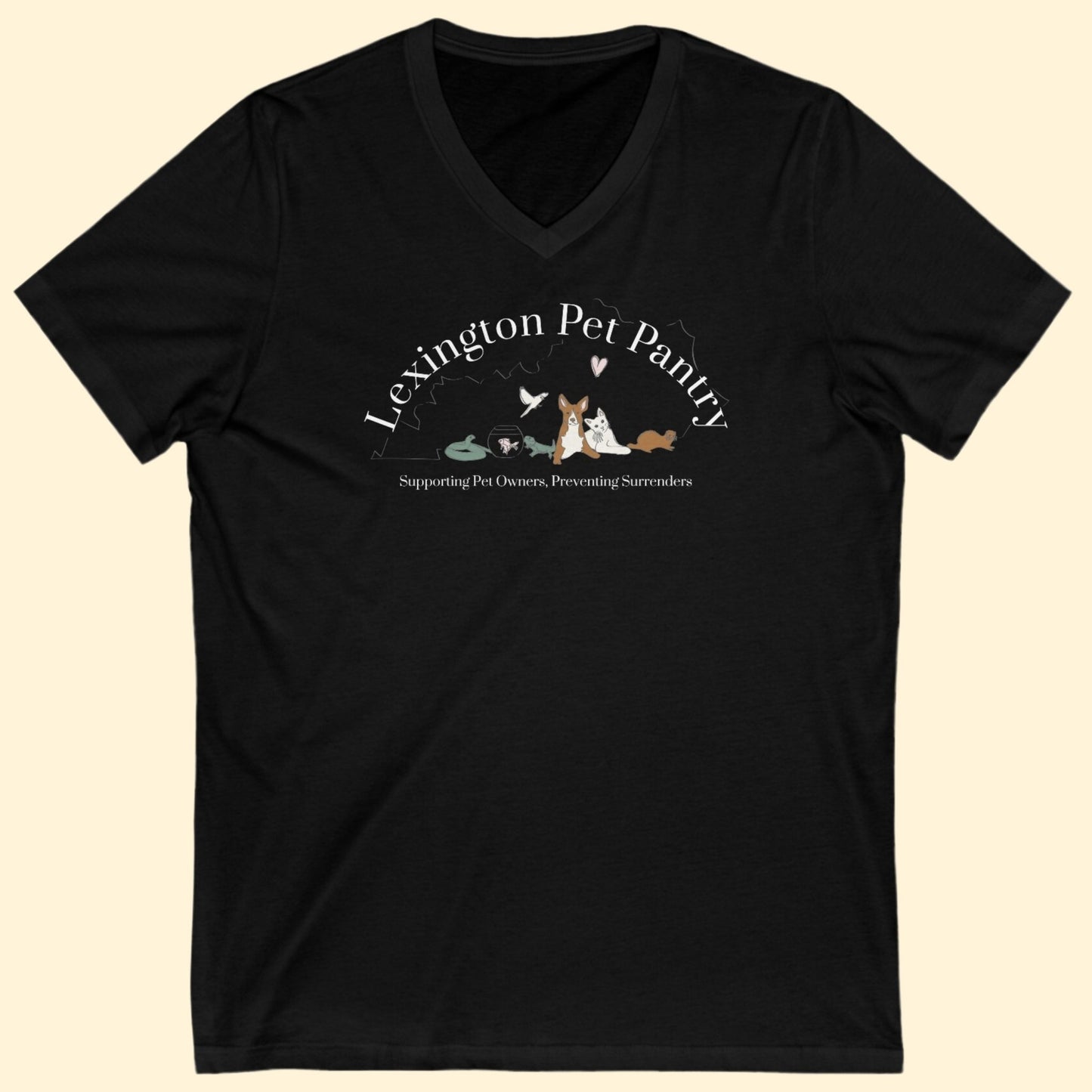 Lexington Pet Pantry | FUNDRAISER | Unisex V - Neck Tee - Detezi Designs - 25533174150832217678