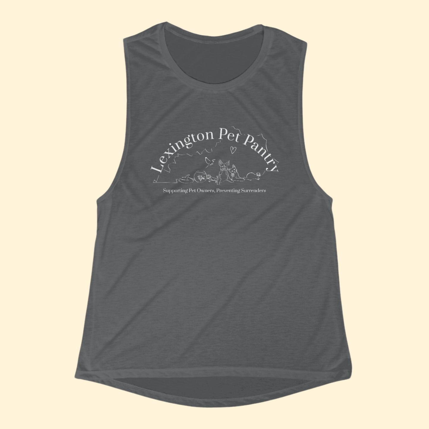 Lexington Pet Pantry | FUNDRAISER | Women's Flowy Scoop Muscle Tank - Detezi Designs - 21185920509469495185