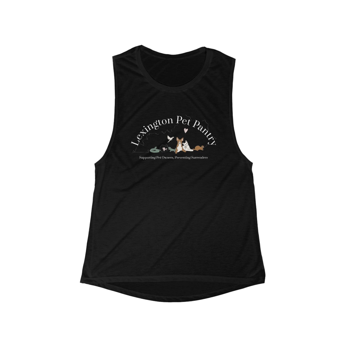 Lexington Pet Pantry | FUNDRAISER | Women's Flowy Scoop Muscle Tank - Detezi Designs-52758130848450758808