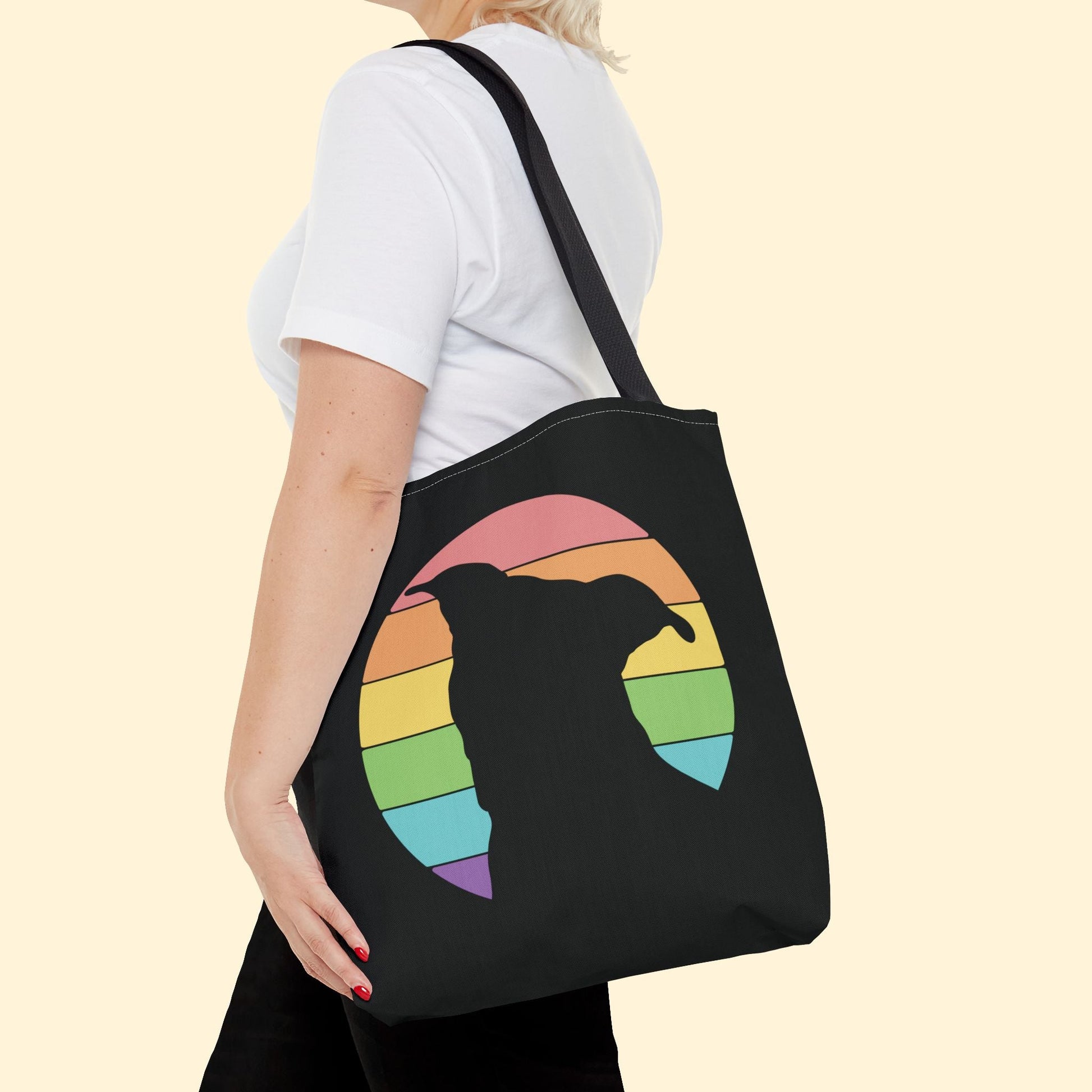 LGBTQ+ Pride | Pit Bull Silhouette | Tote Bag - Detezi Designs - 13301733006889430581