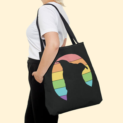 LGBTQ+ Pride | Pit Bull Silhouette | Tote Bag - Detezi Designs - 13301733006889430581