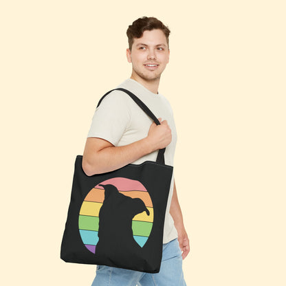 LGBTQ+ Pride | Pit Bull Silhouette | Tote Bag - Detezi Designs - 13301733006889430581