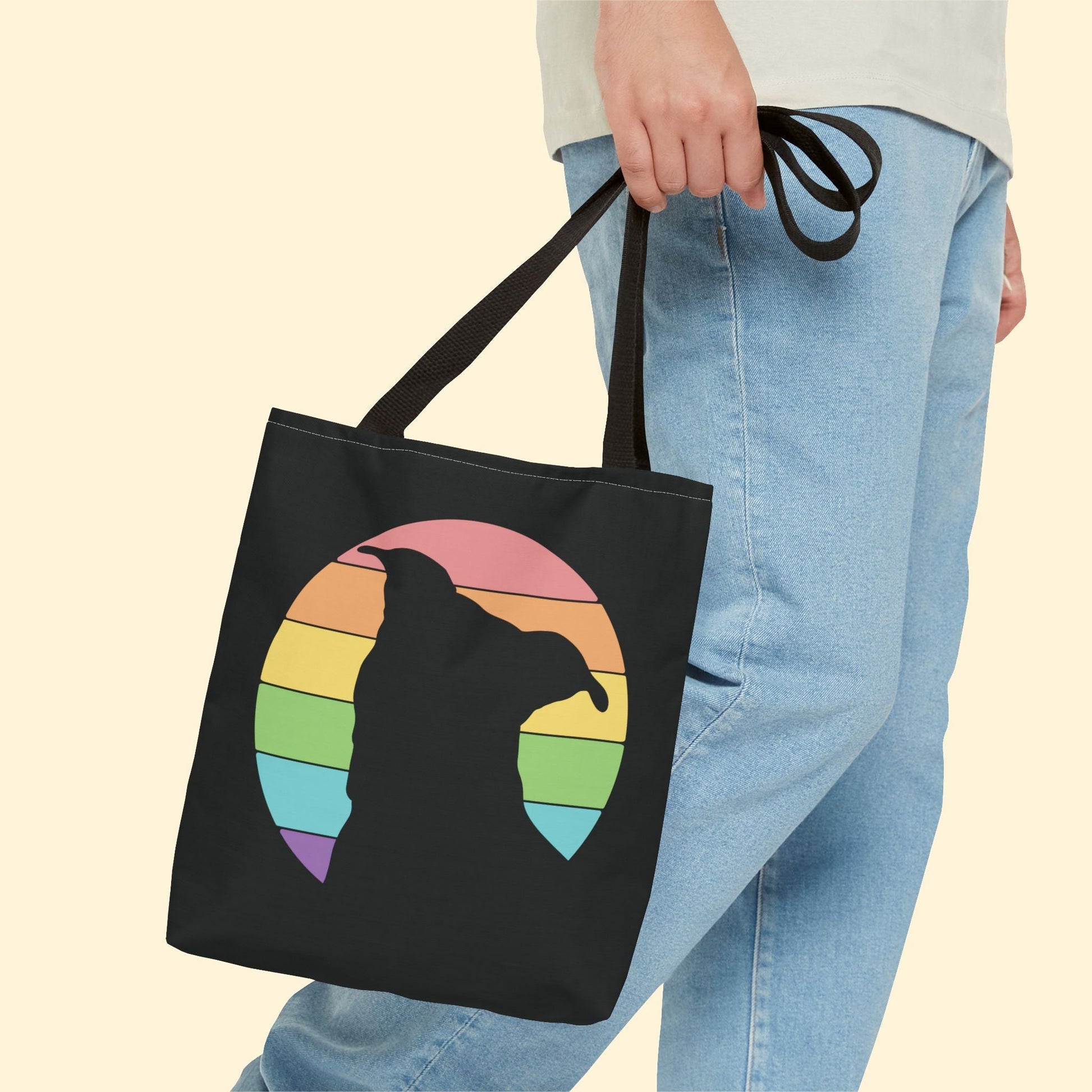 LGBTQ+ Pride | Pit Bull Silhouette | Tote Bag - Detezi Designs - 13301733006889430581