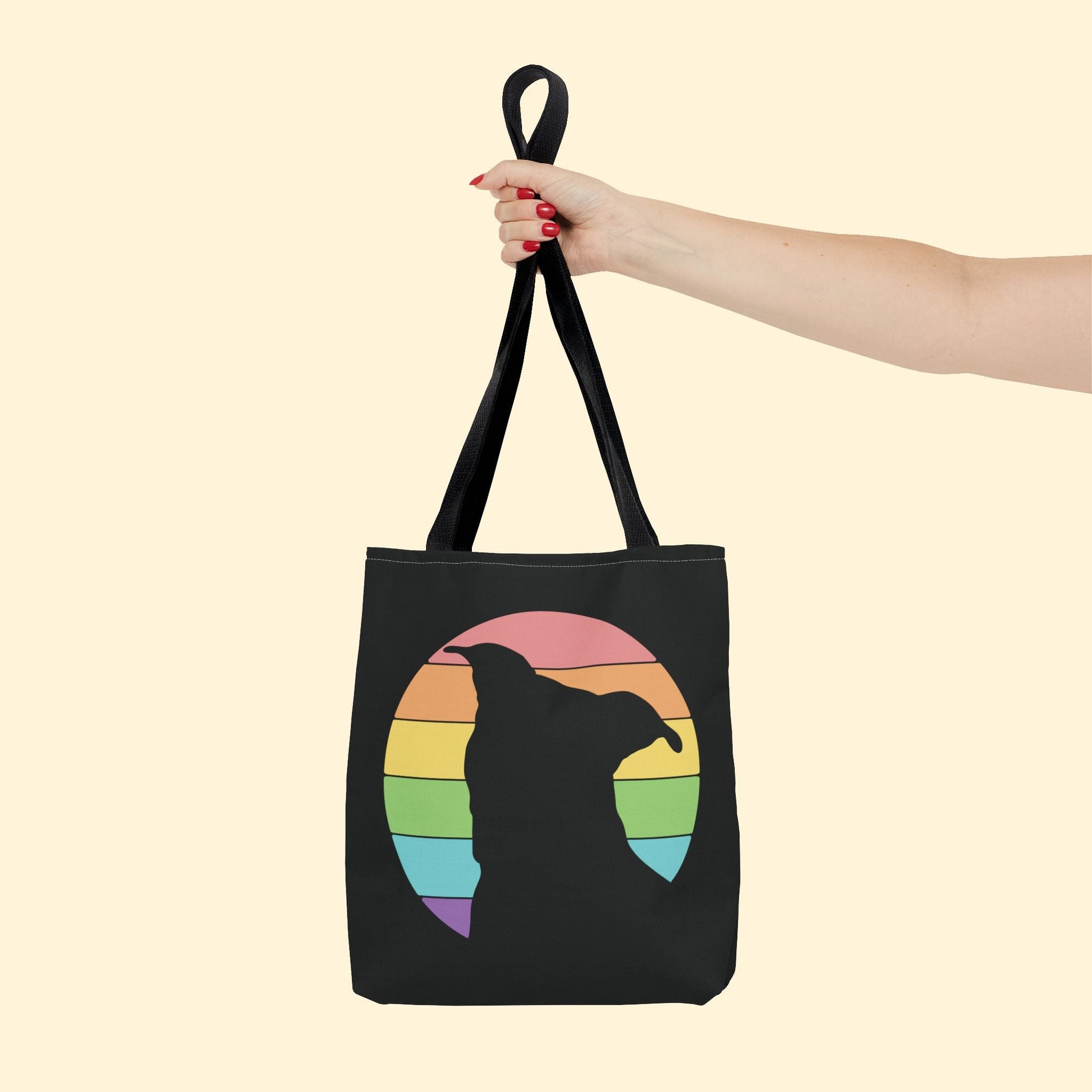 LGBTQ+ Pride | Pit Bull Silhouette | Tote Bag - Detezi Designs - 13301733006889430581