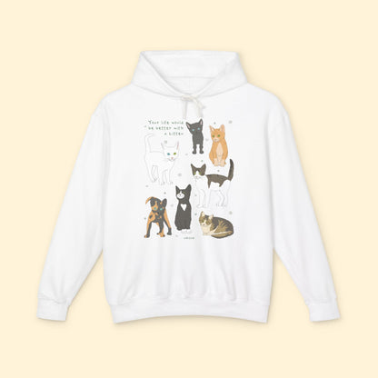 Life Would Be Better | Lightweight Comfort Colors Hooded Sweatshirt - Detezi Designs - 11882108136901171839