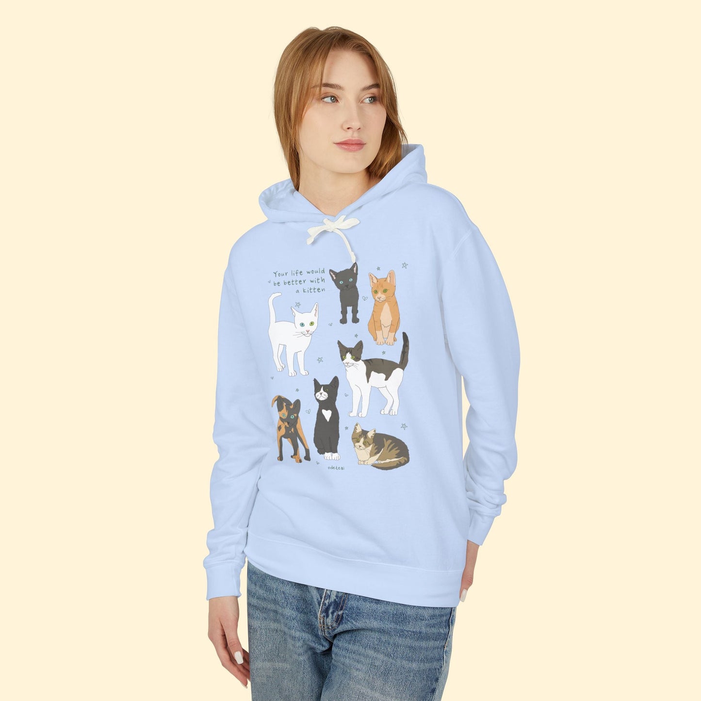 Life Would Be Better | Lightweight Comfort Colors Hooded Sweatshirt - Detezi Designs - 28737231724723189287