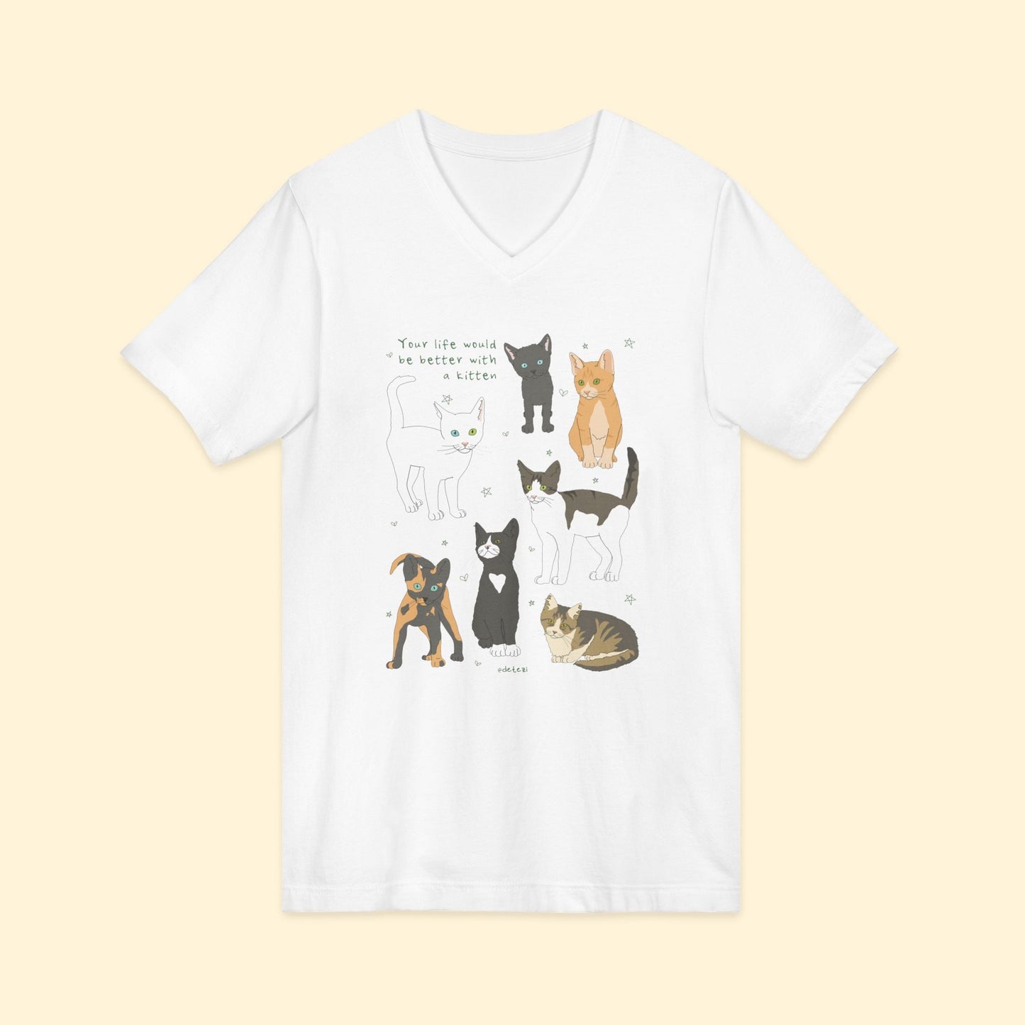 Life Would Be Better | Unisex V - Neck Tee - Detezi Designs - 17925689847357814343