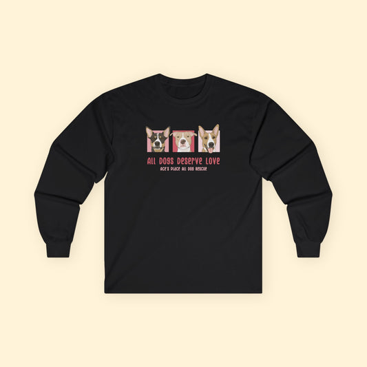 Long Sleeve Tee | FUNDRAISER | Ace's Place All Dog Rescue - Detezi Designs-52110071699128508464