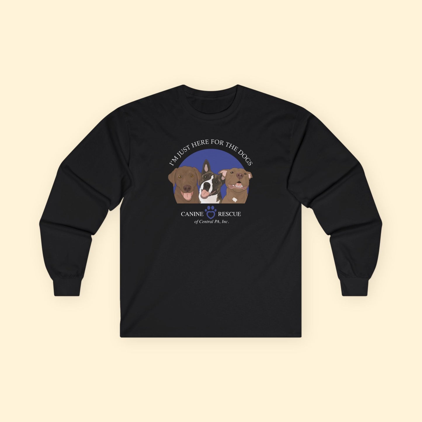 Long Sleeve Tee | FUNDRAISER | Canine Rescue of Central PA - Detezi Designs - 30363077768229786492