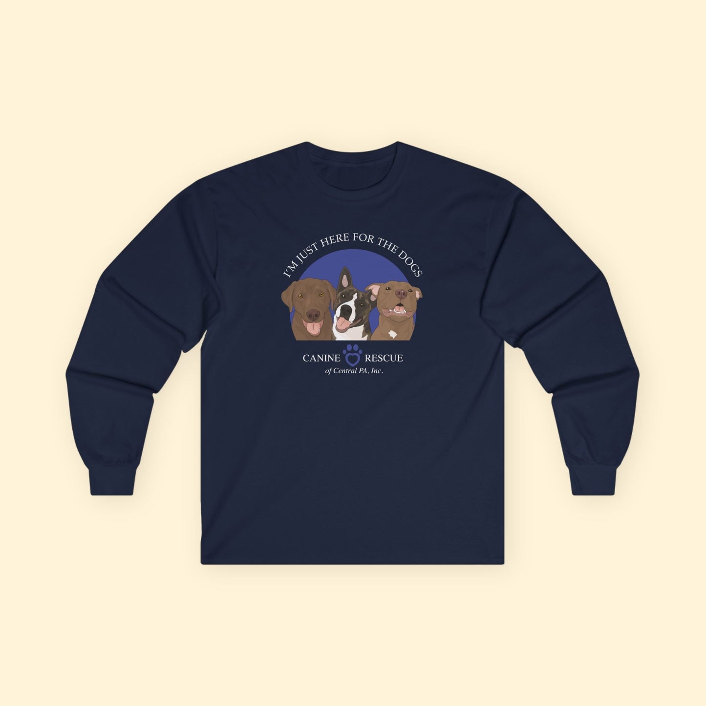 Long Sleeve Tee | FUNDRAISER | Canine Rescue of Central PA - Detezi Designs - 32569363846292578957