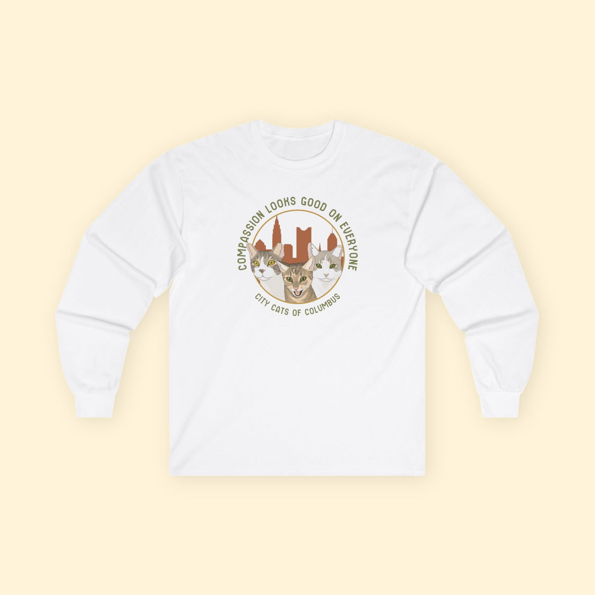 Long Sleeve Tee | FUNDRAISER | City Cats of Columbus - Detezi Designs-12472610148122679572