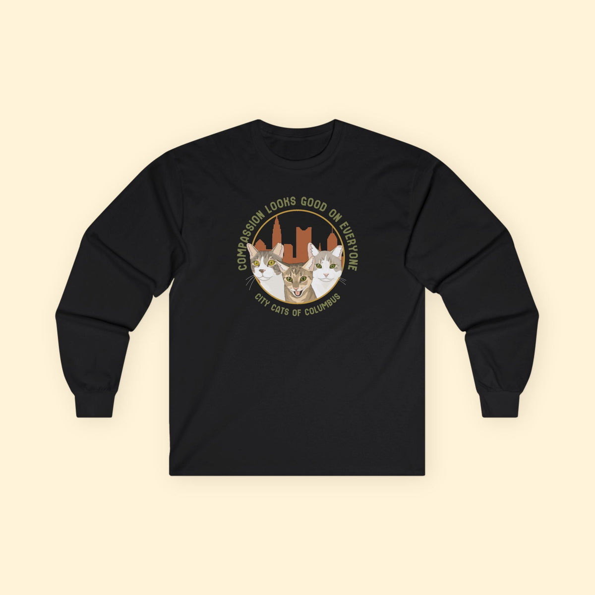 Long Sleeve Tee | FUNDRAISER | City Cats of Columbus - Detezi Designs-13903259212532102343